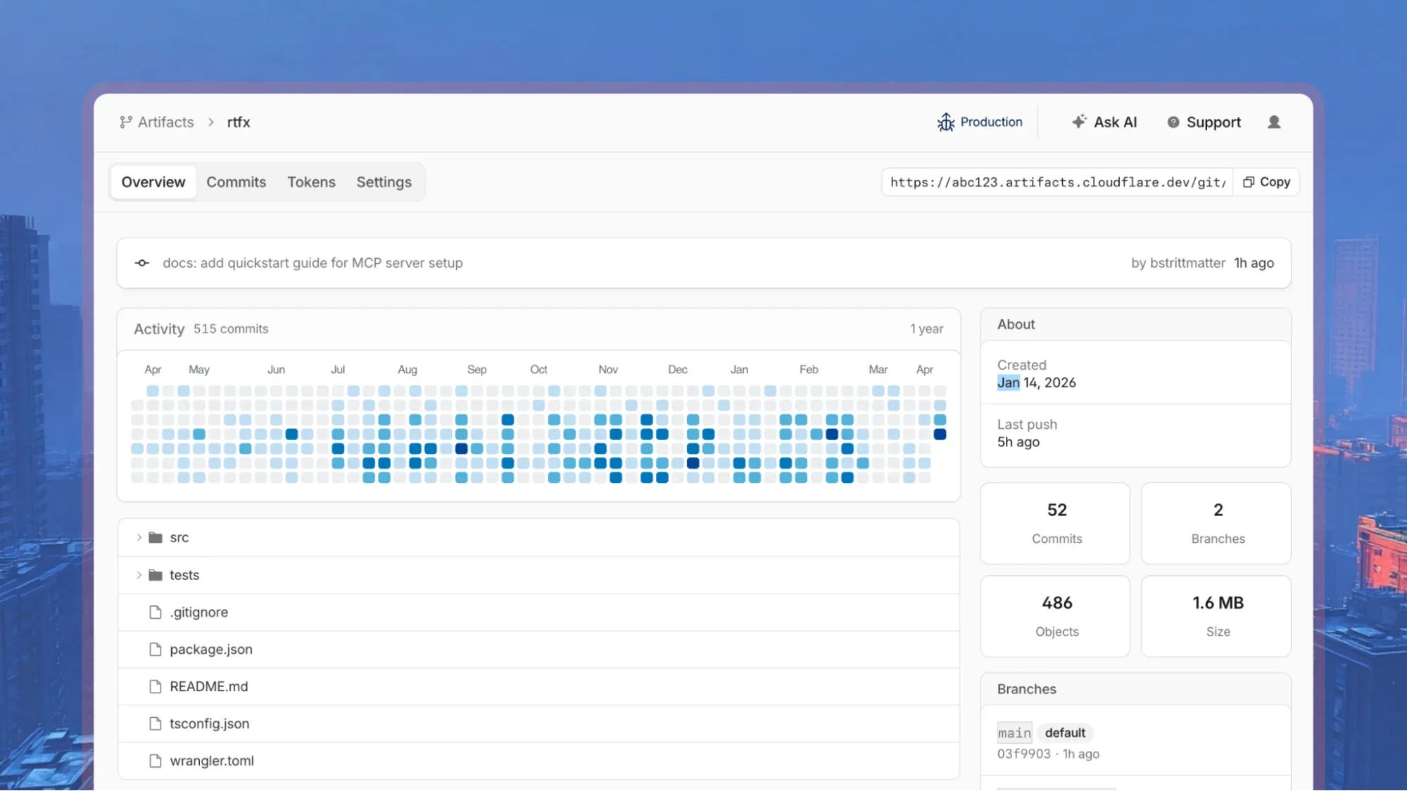 Artifacts: versioned storage that speaks Git