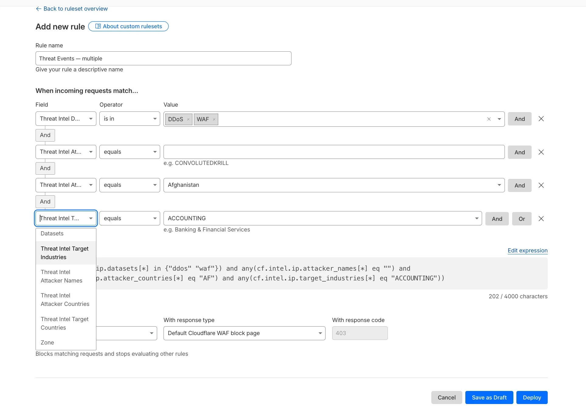 Превратите угрозы Cloudflare в готовые правила WAF за секунды